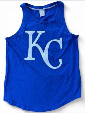 KC Graphic Blue Victorias Secret Pink Tank Top
